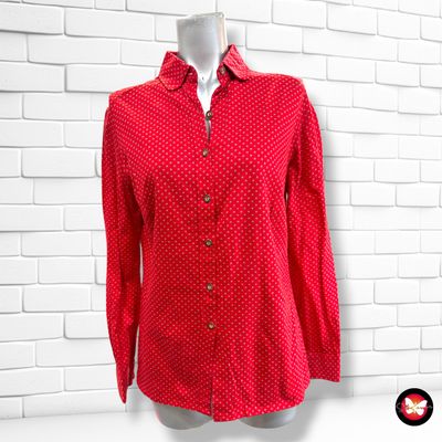 Camisa de manga larga estampada  color Rojo Talla S/M