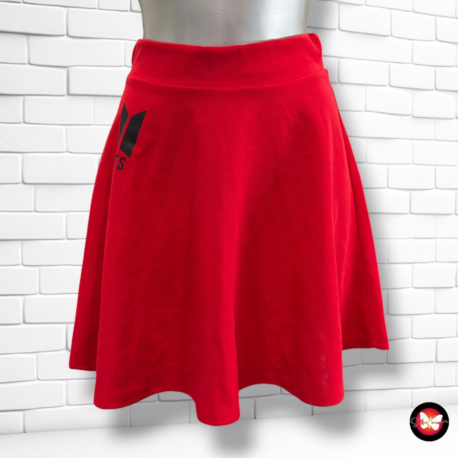 Falda con vuelo color Rojo Talla S
