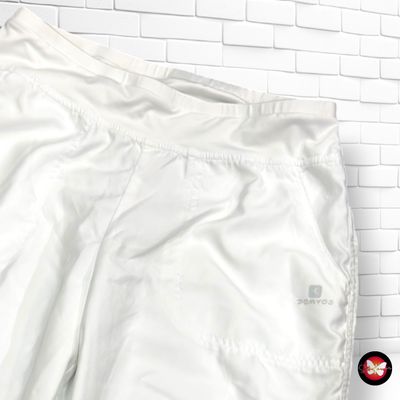 Pantalón deportivo cortavientos DOMYOS color Blanco Talla 40