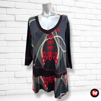 **HOY** Camiseta de media manga CHRISTINE LAURE color Negro y varios Talla XXL