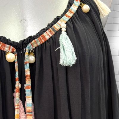 Vestido boho  color Negro Talla ÚNICA GRANDE