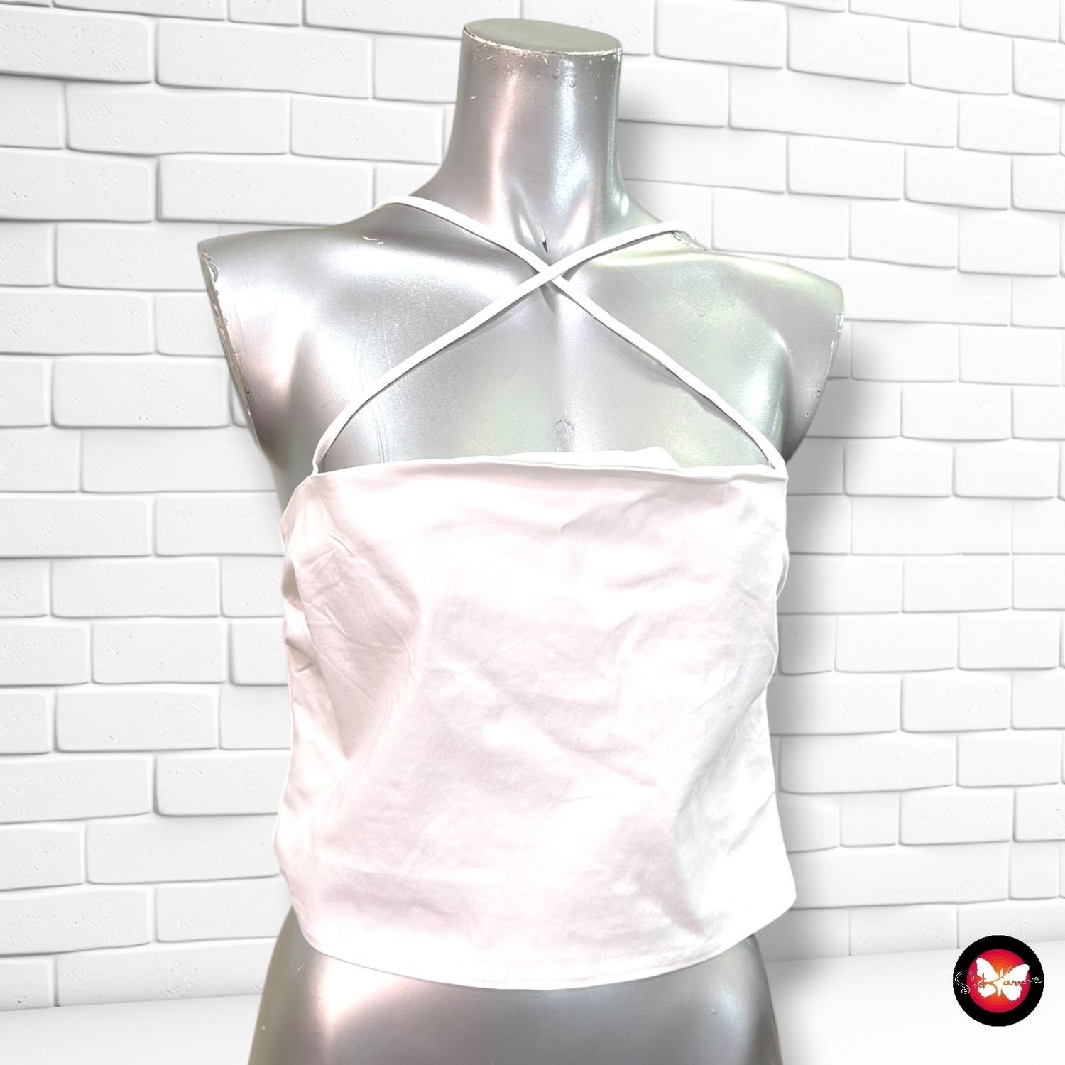 Crop top DIVIDED color Blanco Talla M