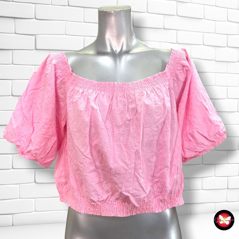**HOY** Blusa cropped DIVIDED color Rosa Talla L