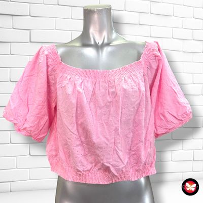 **HOY** Blusa cropped DIVIDED color Rosa Talla L