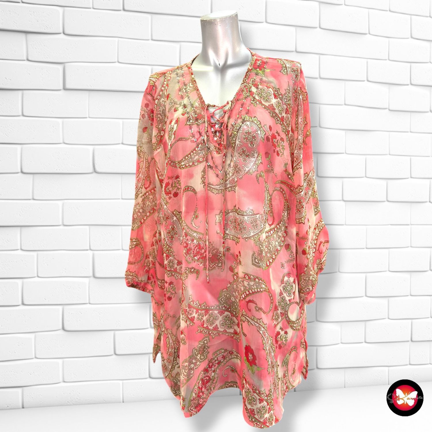 Túnica playera GINA LAURA color Rosa y varios Talla XL