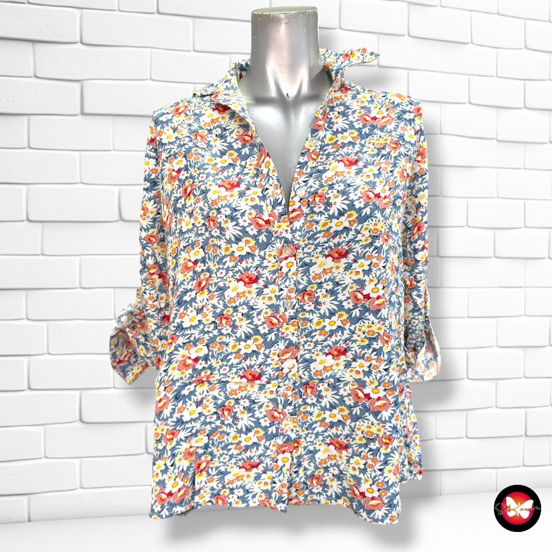 Camisa de media manga de florecitas BOTELI color Varios Talla 42