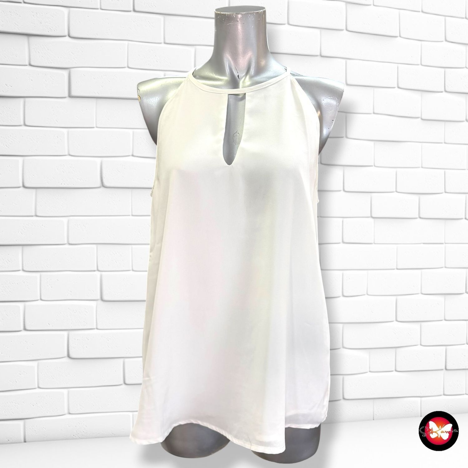 Blusa sin mangas PIMKIE color Hueso Talla S