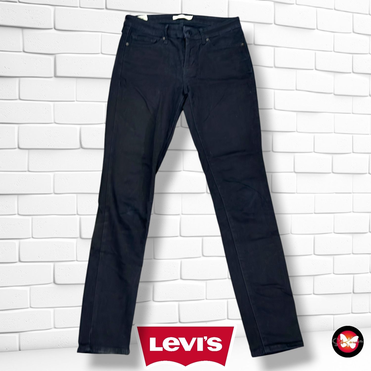 Pantalón 711 SKINNY LEVI’S color Negro Talla M (W28)