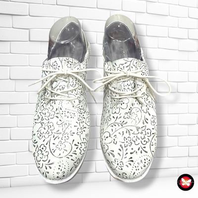 Zapatos de piel CAPRICE color Blanco y plateado Talla Calzado 39