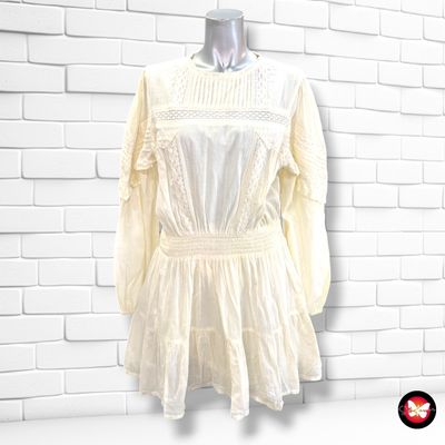 Vestido estilo romántico MANGO color Blanco roto Talla S (grande)