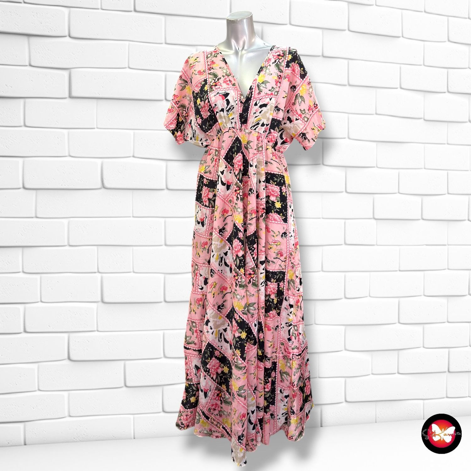 Vestido largo de seda  color Varios Talla ÚNICA