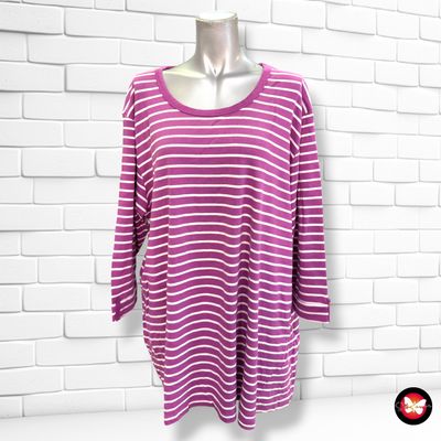 Camiseta de media manga ULLA POPKEN color Morado y blanco Talla 56/58