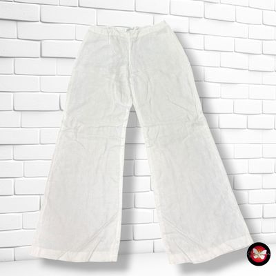 Pantalón de lino PROMOD color Blanco Talla M