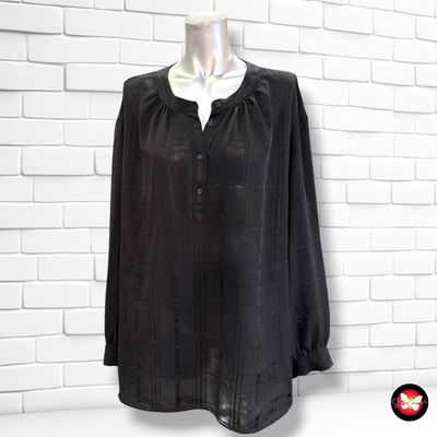 Blusa de manga larga YESSICA color Negro Talla 3XL