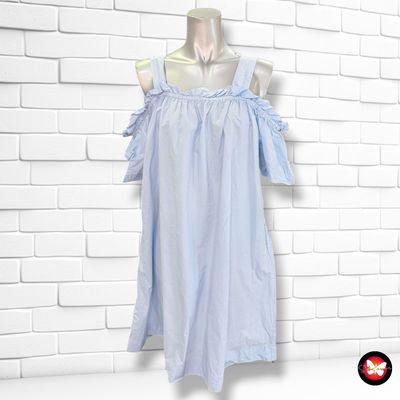 Vestido con hombros descubiertos PIMKIE color Celeste Talla M