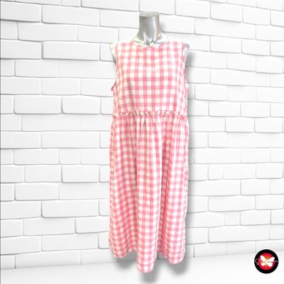 **HOY** Vestido midi de cuadritos DAZY color Rosa y blanco Talla L