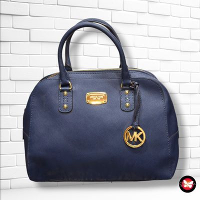 Bolso Saffiano Large Satchel (Original) Michael Kors color Azul marino Talla GRANDE
