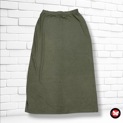 Falda larga de punto color Verde oliva Talla 40/42