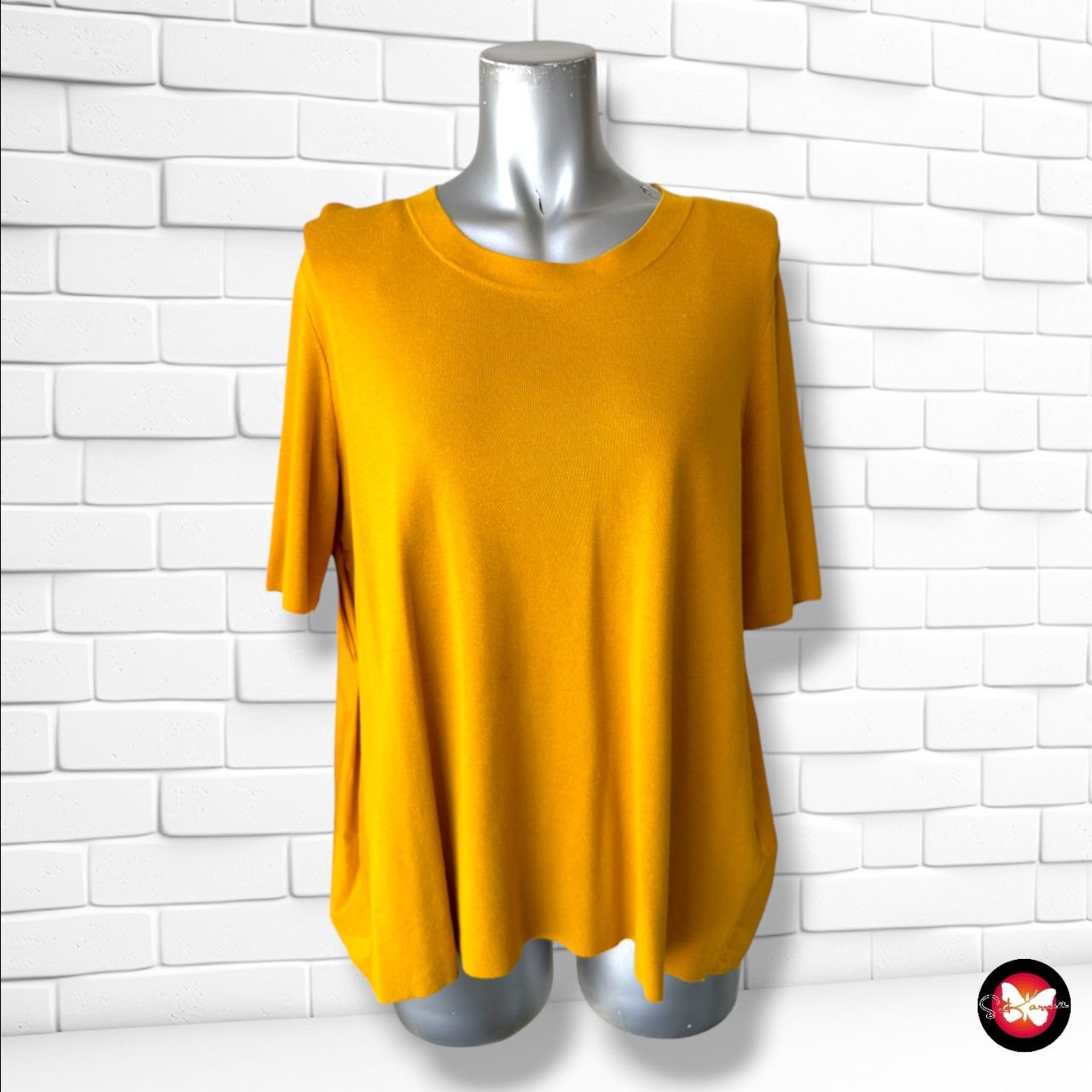 Jersey básico con doble camisa COS Talla M Color Mostaza