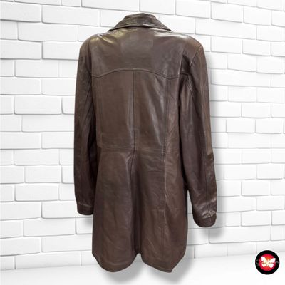 **HOY** Gabardina de piel  color Marrón Talla L/XL