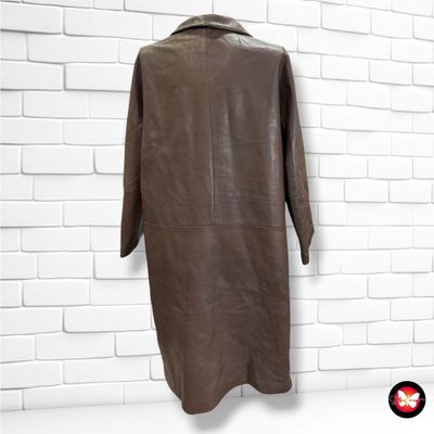 **HOY** Gabardina de piel color Marrón Talla L