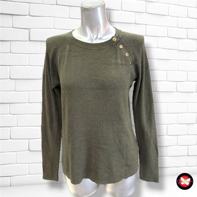Jersey de manga larga H&M color Verde oliva Talla M