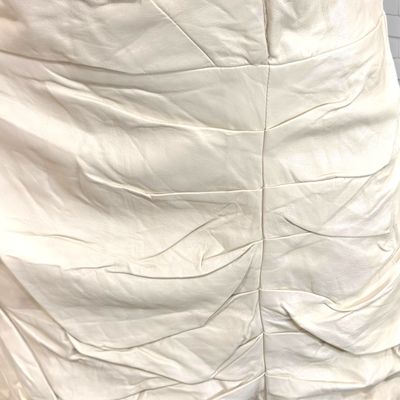 **HOY** Vestido de piel sintética SIMONA CORSELLINI color Crema Talla 40