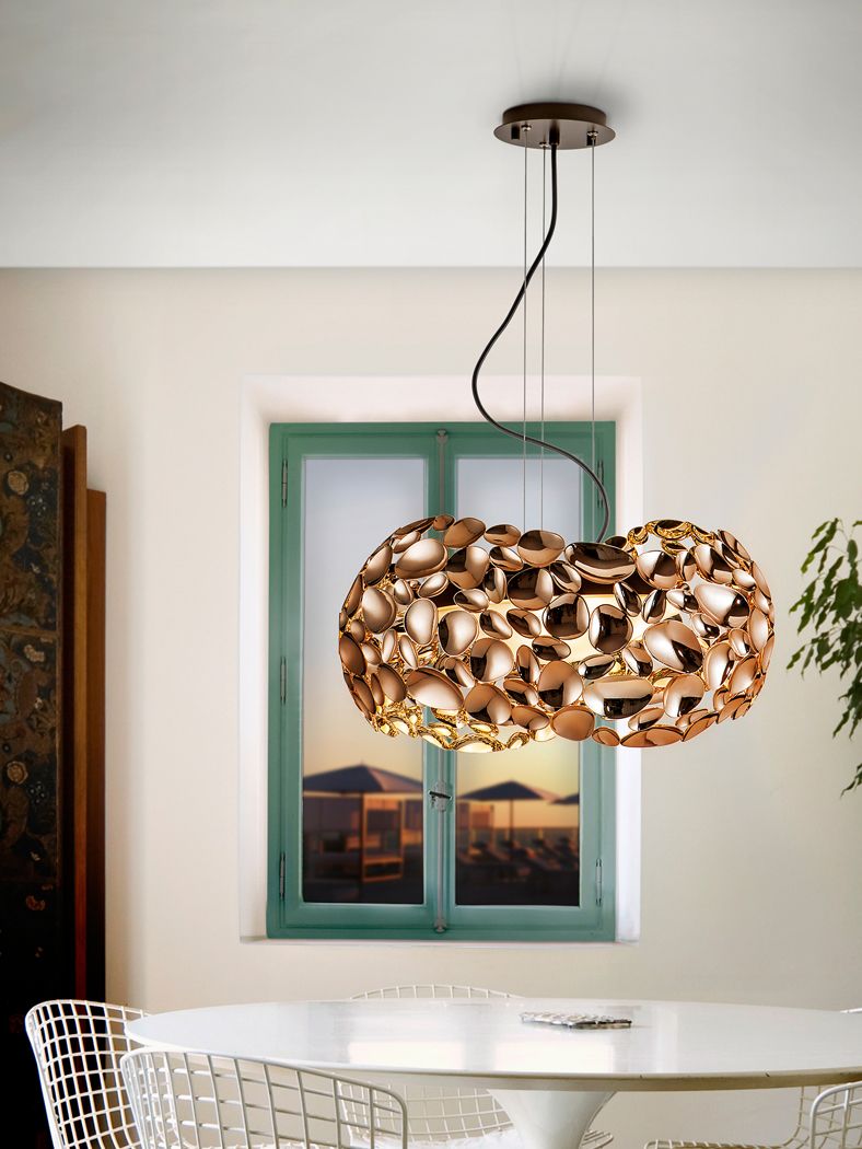 NARISA Pendelleuchte 5x6W LED, 3000K, 3300lm, Rose Gold
