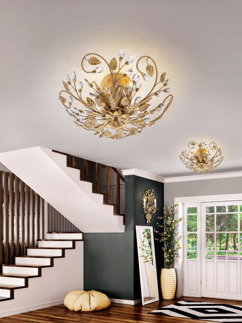 VERDI Deckenleuchte 4 x 4W LED, 3000K, 320lm, Blattgold