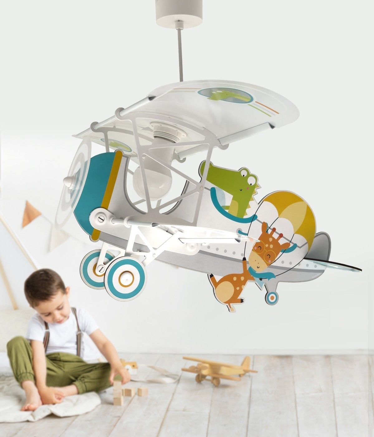 LITTLE PLANES Flugzeug Kleines Krokodil Pendelleuchte Kinder