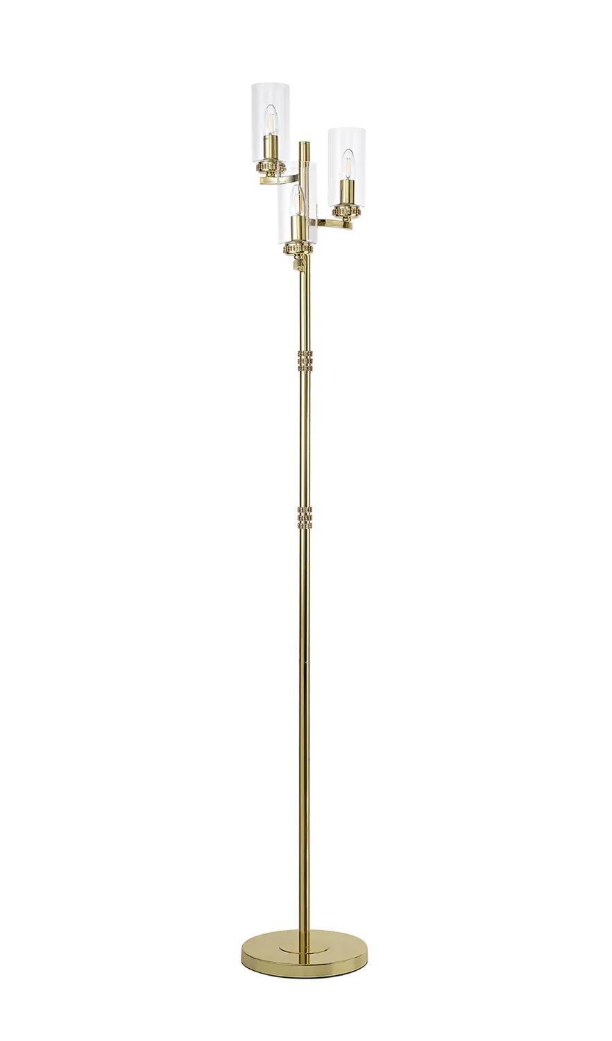 AFRITZ Stehleuchte, 3 x E14, Poliertes Gold