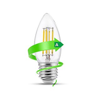 LED-Lampe E27 / A35 2,2W, 2700K Warmweiß, 470lm