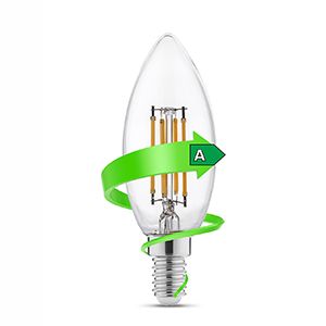LED-Lampe E14 / C35 2,2W, 2700K Warmweiß, 470lm