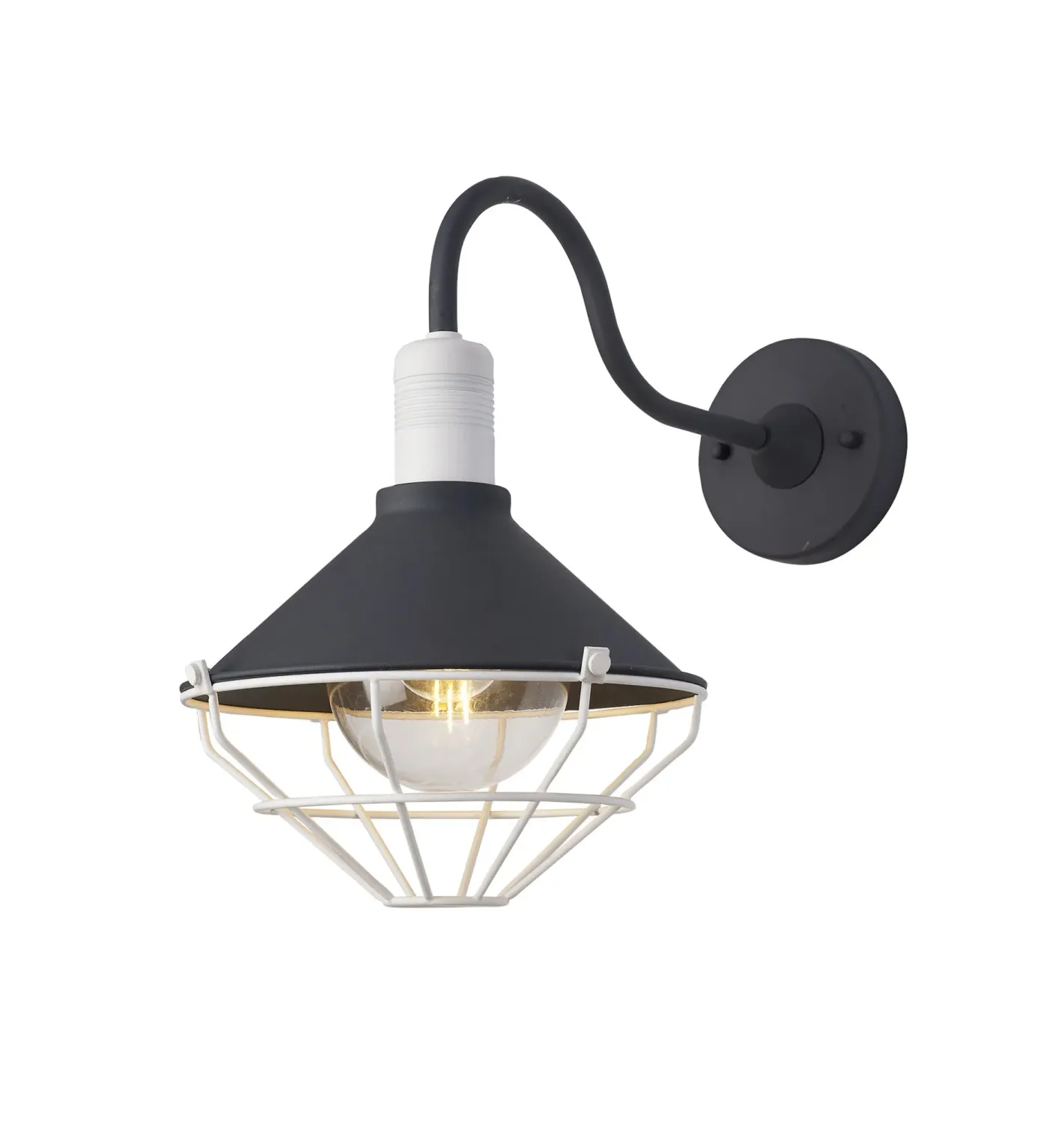 HAUS Außenwandleuchte IP65, 1 x E27, Anthrazit / Weiß matt