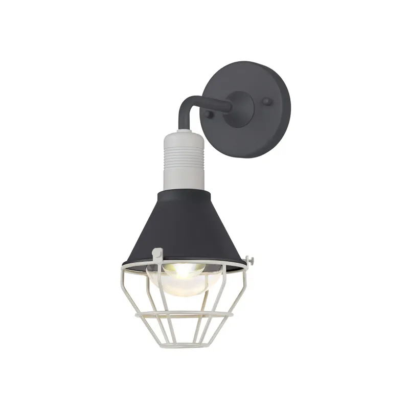 HAUS Außenwandleuchte IP65, 1 x E27, Anthrazit / Weiß matt