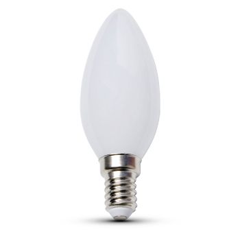 LED-Lampe E14 / C35 3W, 2700K Warmweiß, 250lm, Opal Glas