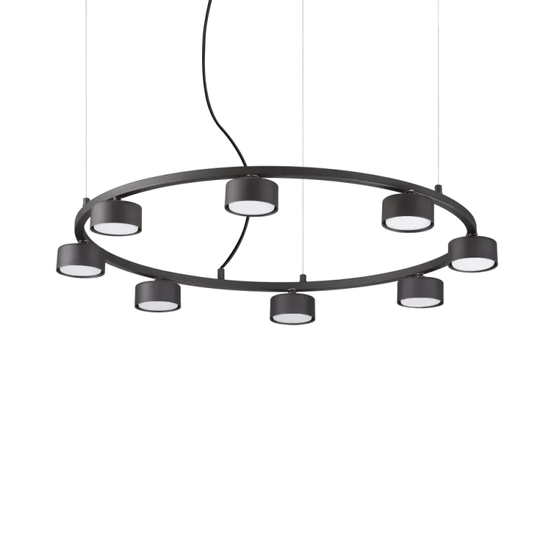 MINOR ROUND SP8 Pendelleuchte  8 x 9W LED, 3000K, 5600lm, Schwarz