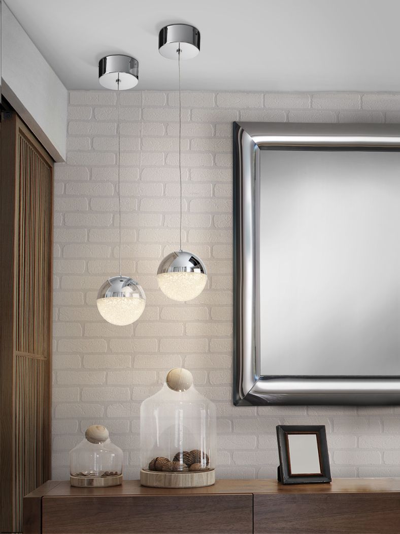 SPHERE Pendelleuchte 5W LED, 3000K, 336lm, Chrome