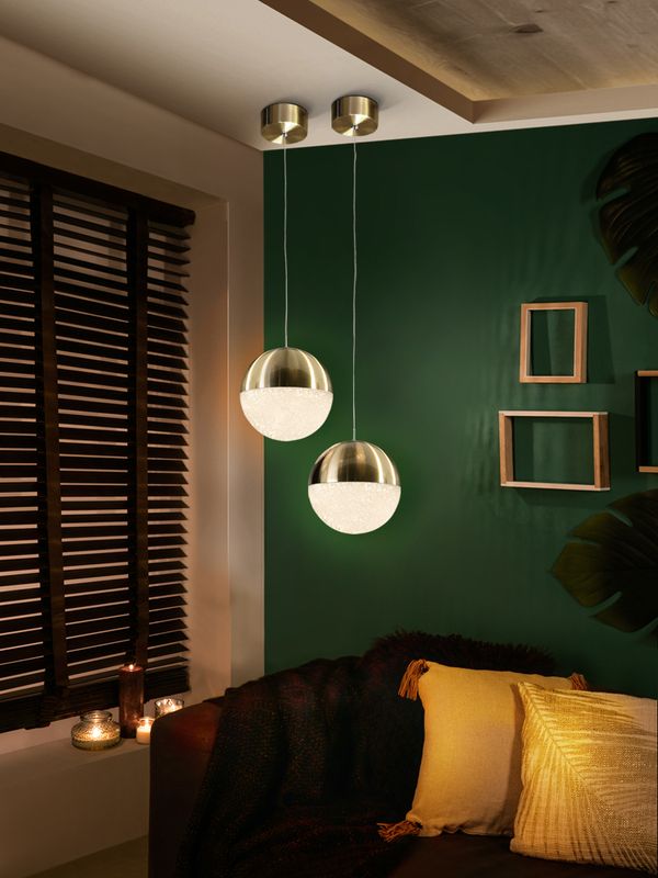 SPHERE Pendelleuchte 10W LED, 3000K, 672lm, Messing satiniert