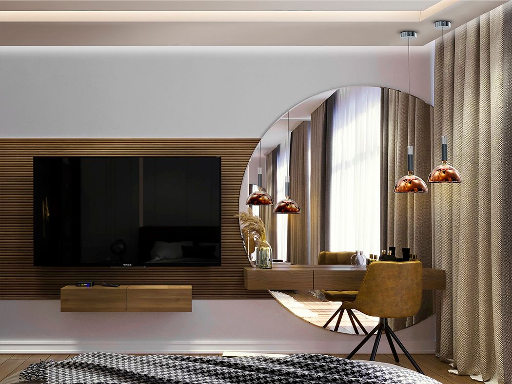 CHARLIZE Pendelleuchte 6W LED, 3000K, 220lm, Dunkelgrau / Kupfernes Glas