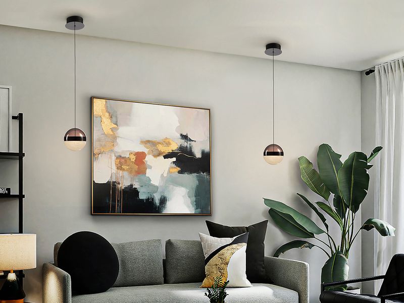 ORBES Pendelleuchte 9W LED, 3000K, 418lm, Schwarz