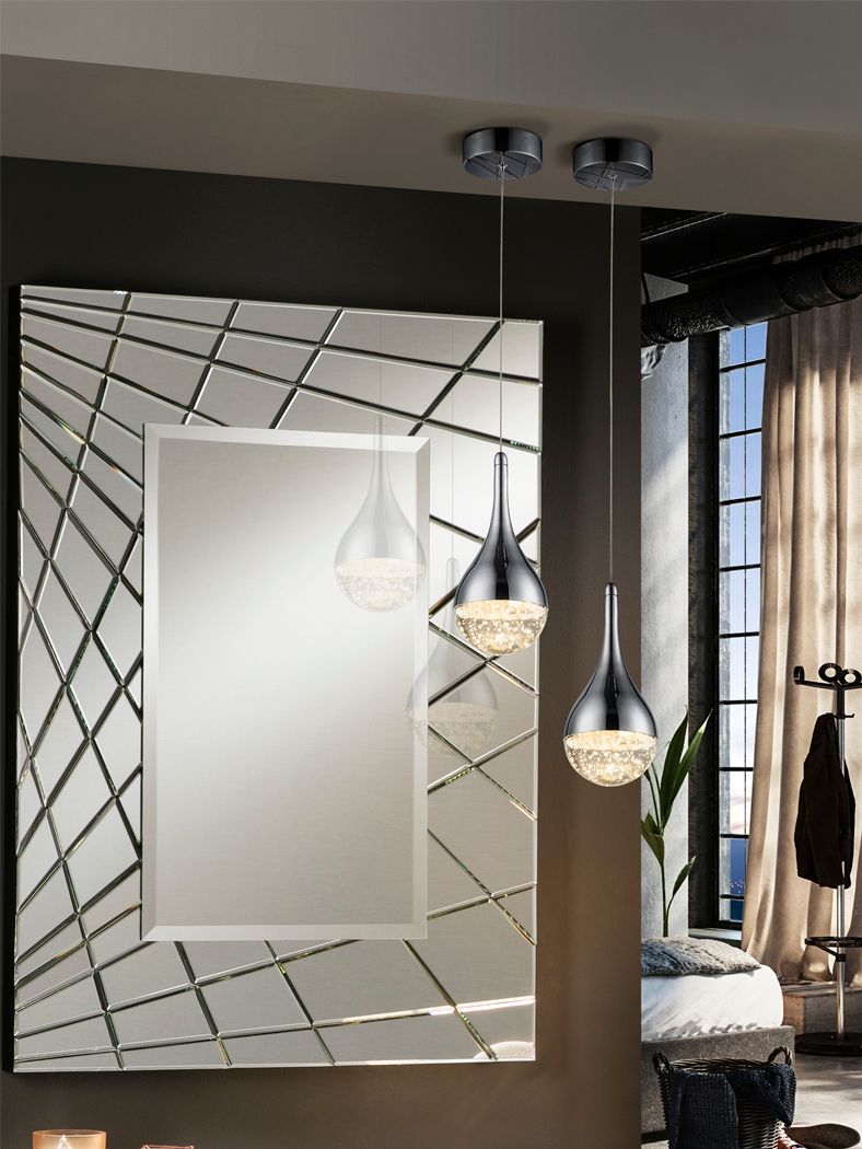 ELIE Pendelleuchte 5W LED, 3000K, 400lm, Chrome / Glas