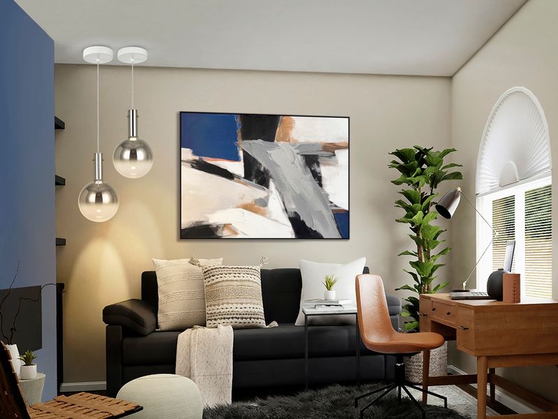 MATICES Pendelleuchte 4W LED, 3000K, 340lm, Weiß matt / Silbernes Glas