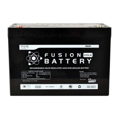 EV12-100 Fusion 12V Deep Cycle AGM Battery EV12-100 Fusion 12V Deep Cycle AGM Battery