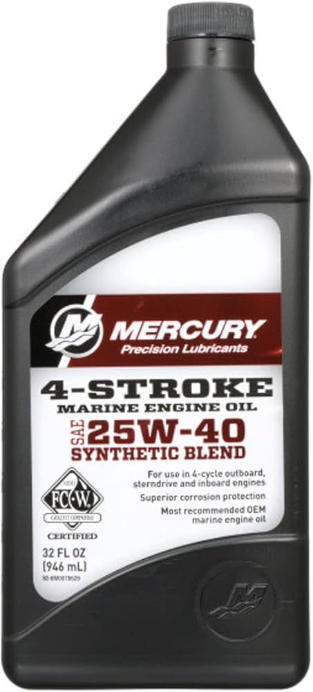 Mercury Synthetic blend 25W-40 oil 946mL