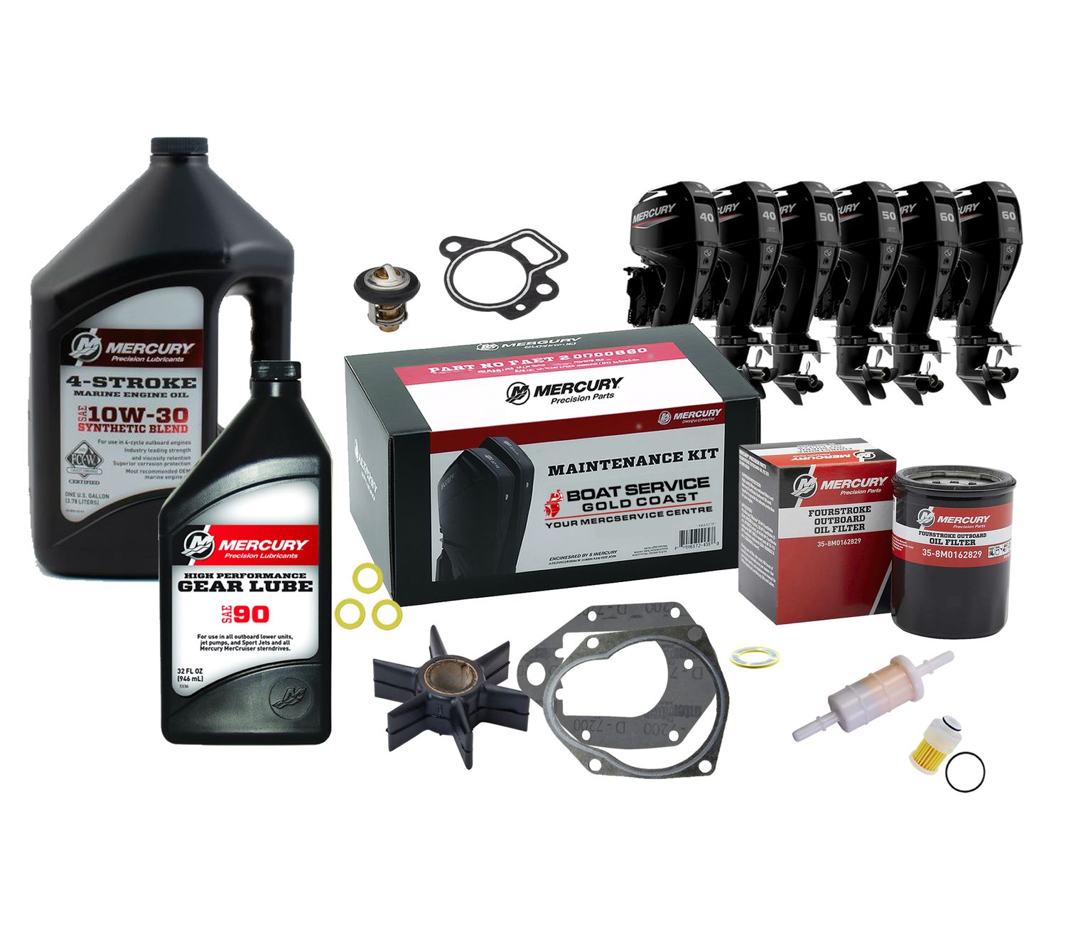 Mercury 40, 50, 60HP EFI 4 Stroke Service Kit