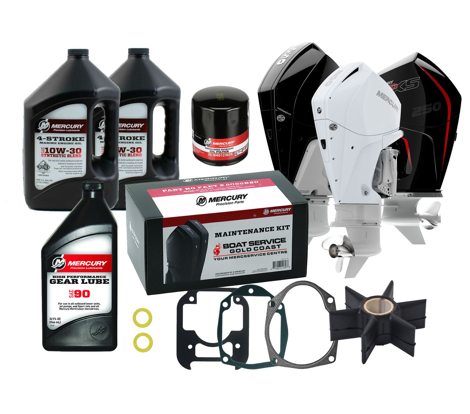 Mercury V6 or V8 Outboard 4 Stroke Service Kit
