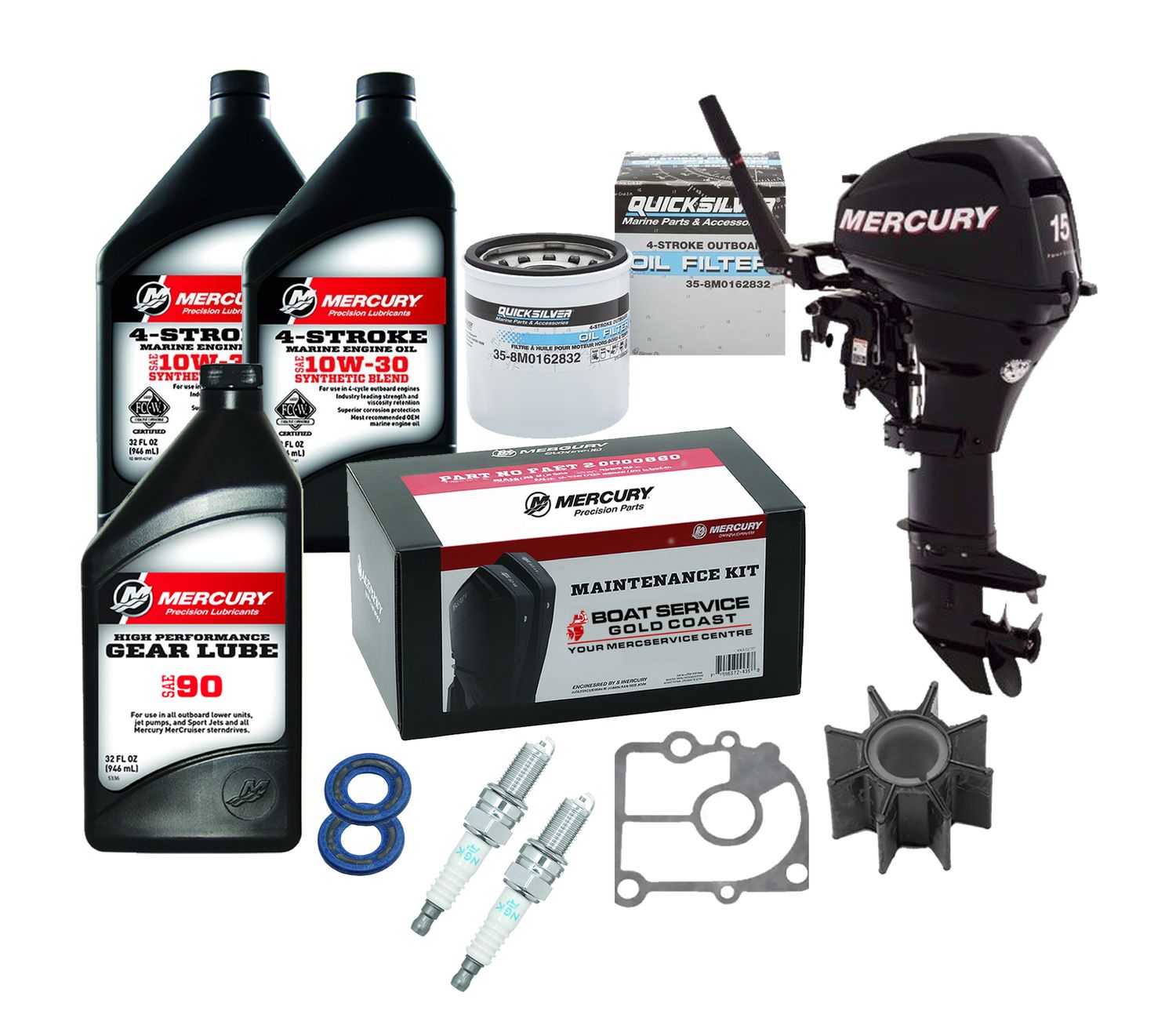 Mercury 15 &amp; 20 HP 4 Stroke Service Kit (Carbureted)