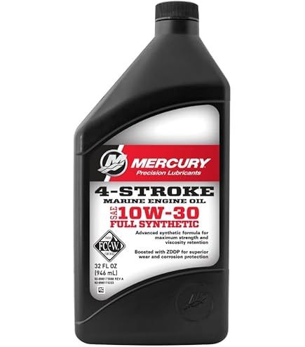Mercury Full Synthetic 10W-30 oil 946mL for V12 Outboards