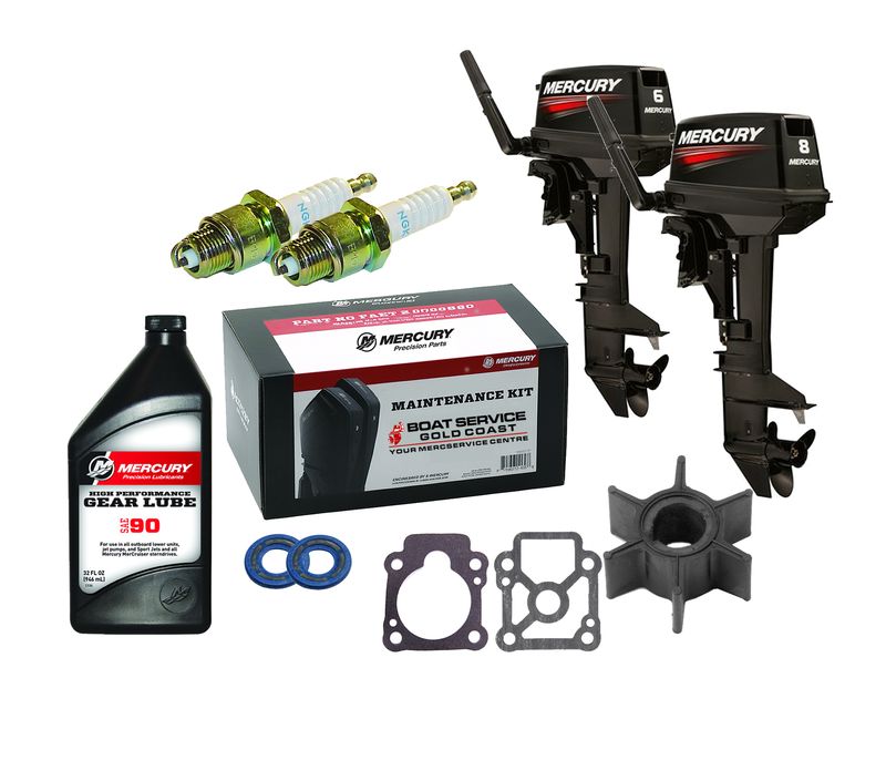 Mercury 6.0, 8.0, 9.9HP 2 Stroke Service Kit (Japanese)